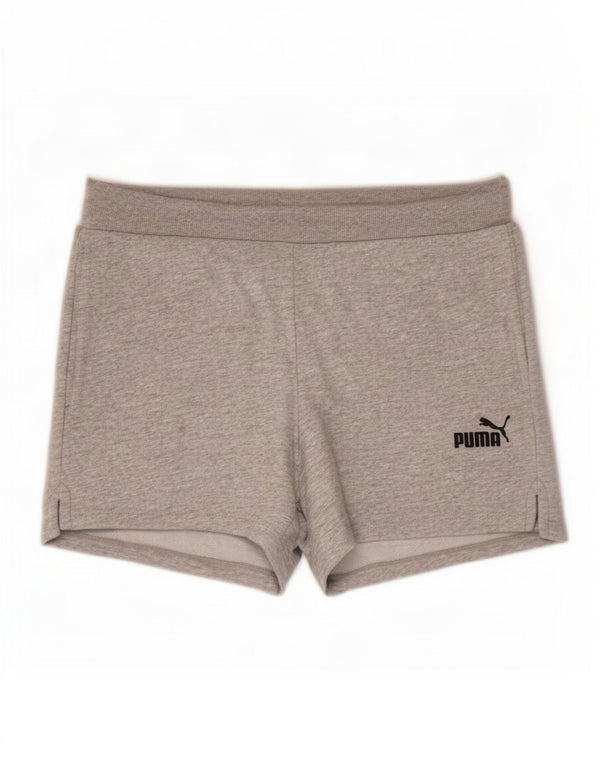 Puma Womens Regular Sport Shorts Medium Grey Flecked Cotton