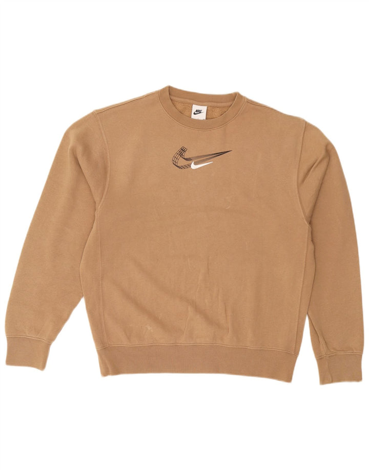 Nike Mens Graphic Sweatshirt Jumper Small Beige