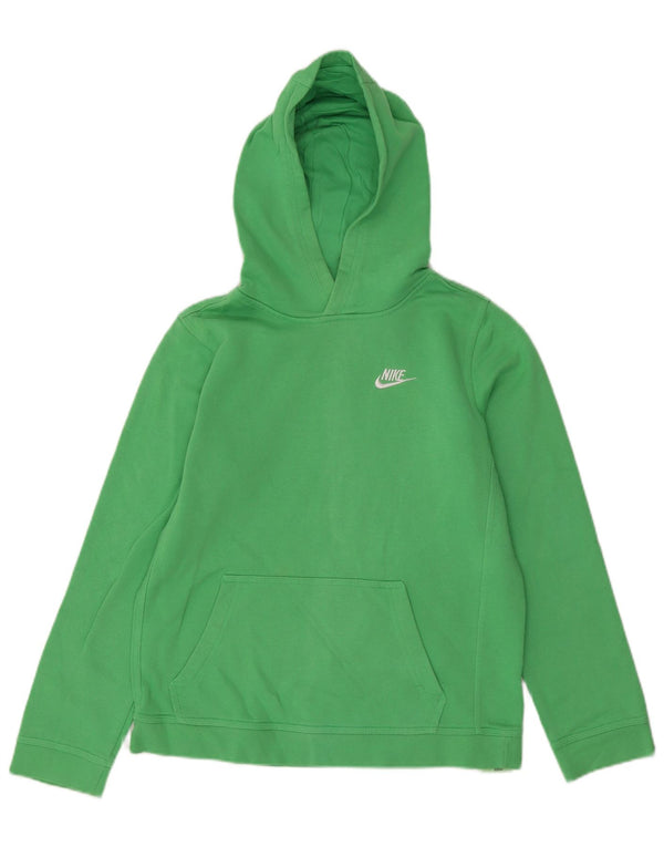 Nike Boys Hoodie Jumper 13-14 Years XL Green Cotton