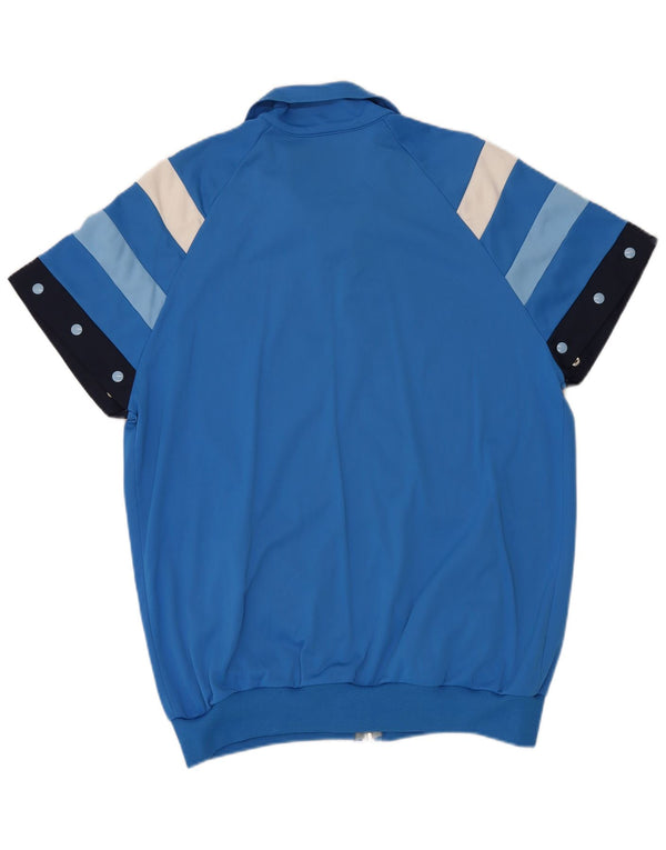 CAMPAGNOLO Mens Tracksuit Top Jacket IT 56 2XL Blue Colourblock