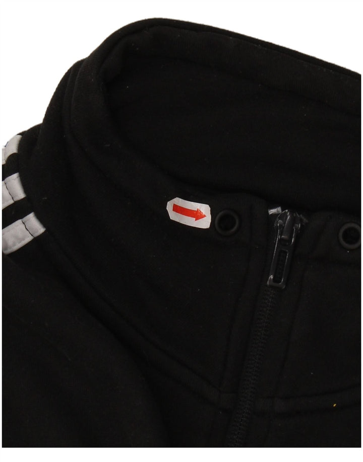 Adidas Womens Climalite Tracksuit Top Jacket UK 16/18 Large Black Polyester