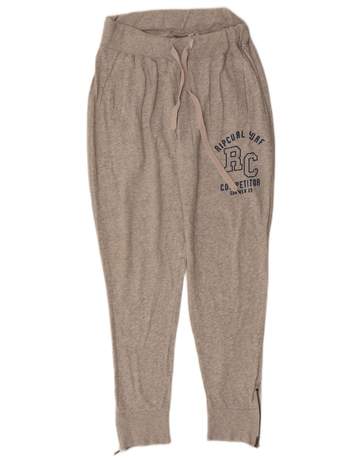 RIP CURL Womens Graphic Tracksuit Trousers Joggers US 8 Medium  Grey