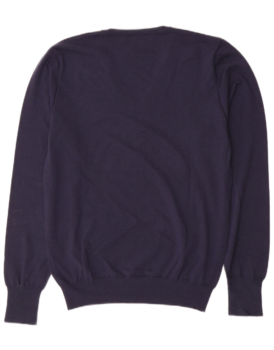 LIU JO Womens V-Neck Jumper Sweater UK 18 XL Navy Blue Wool