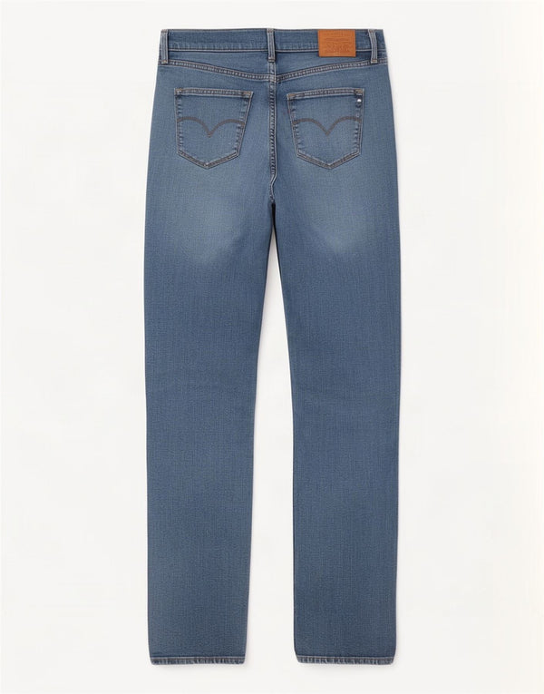 Levi's Womens 314 Shaping Straight Jeans W31 L31 Blue Cotton