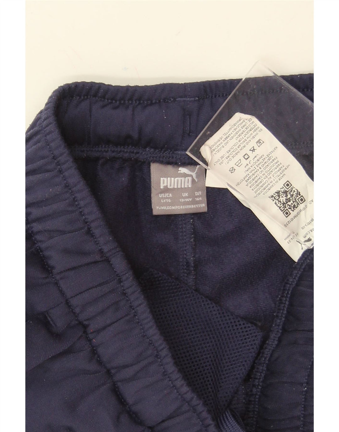 PUMA Boys Tracksuit Trousers 13-14 Years  Navy Blue Polyester Vintage Puma and Second-Hand Puma from Messina Hembry 