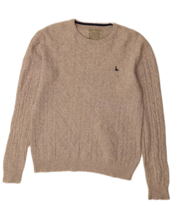 Jack Wills Mens Crew Neck Jumper Sweater Medium Grey