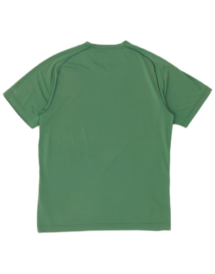 COLUMBIA Mens Omni-Wick T-Shirt Top Medium Green Polyester