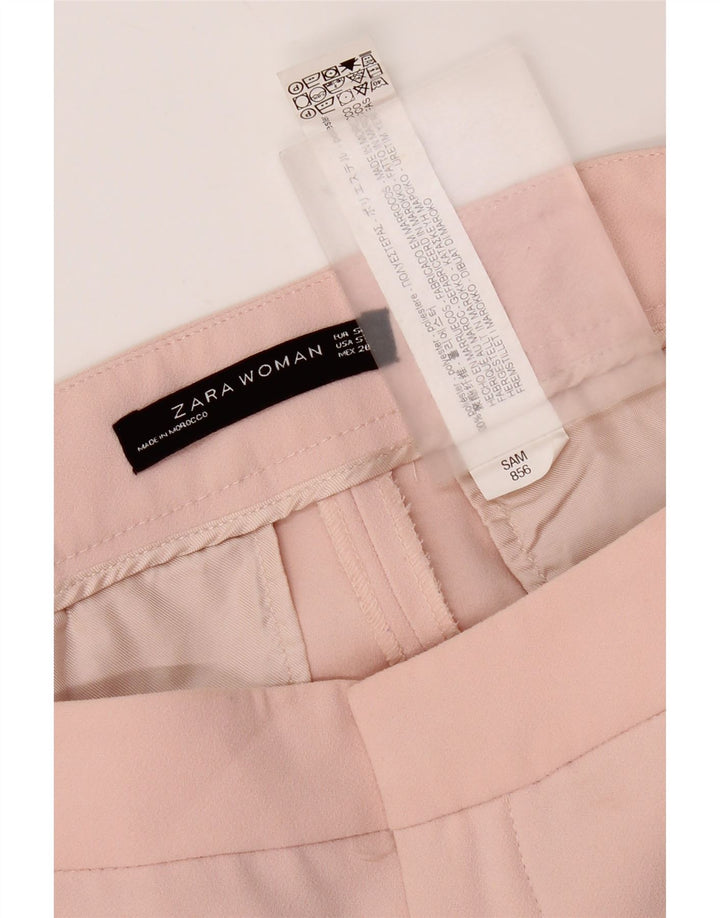 Zara Womens Slim Chino Trousers Small W27 L26 Pink Polyester