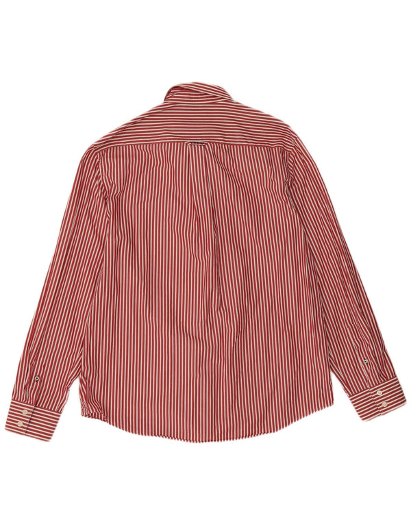 Crew Clothing Mens Classic Fit Shirt 2XL Red Pinstripe Cotton
