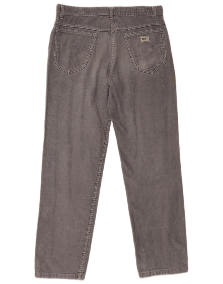 RIFLE Mens Straight Corduroy Trousers W28 L28 Blue Cotton