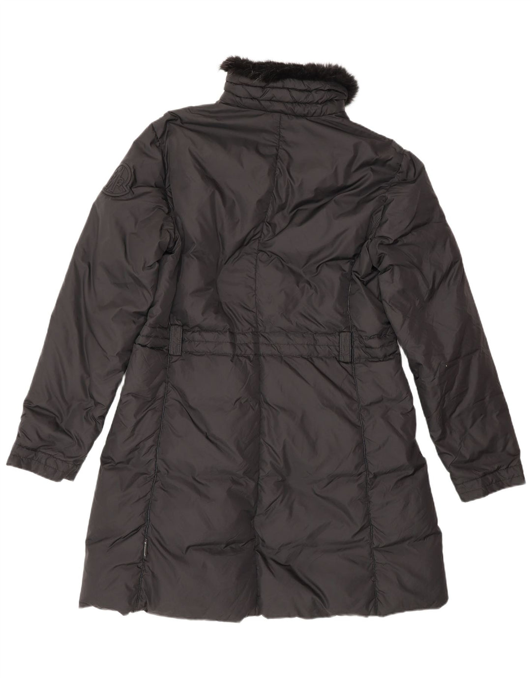 MONCLER Womens Padded Coat Size 5 2XL Black Polyester Winter