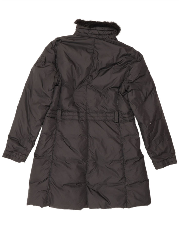 MONCLER Womens Padded Coat Size 5 2XL Black Polyester Winter
