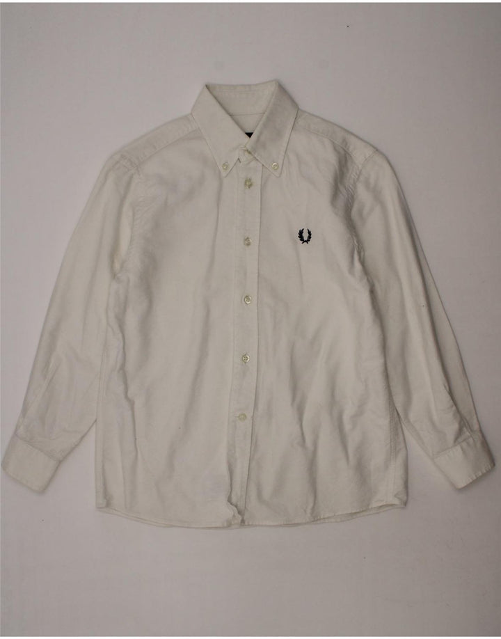 FRED PERRY Boys Shirt 7-8 Years White Cotton Vintage Fred Perry and Second-Hand Fred Perry from Messina Hembry 
