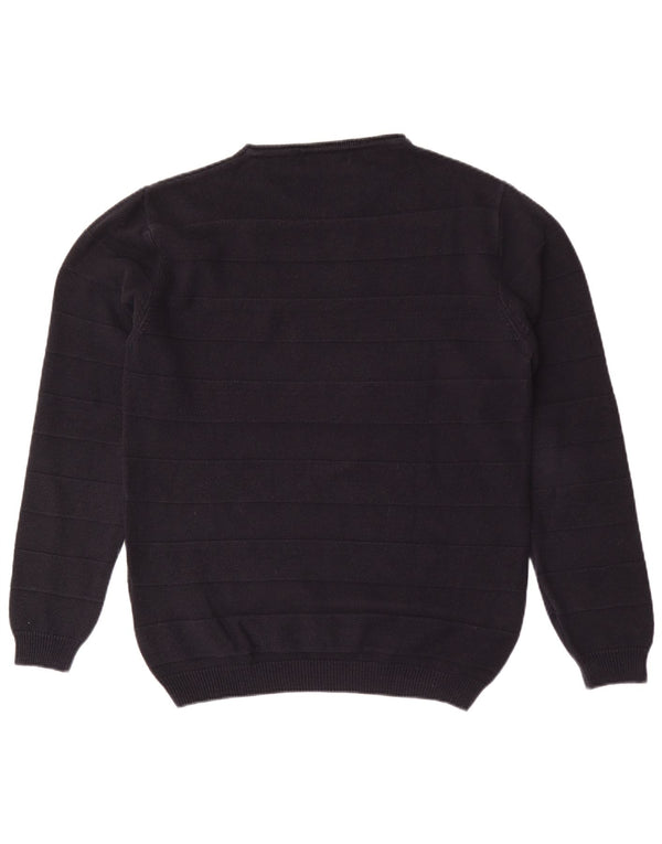 Liu Jo Mens Crew Neck Jumper Sweater XL Navy Blue Striped
