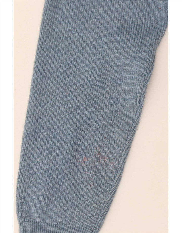 Marks & Spencer Mens Full Zip Cardigan Sweater Small Blue Polyester