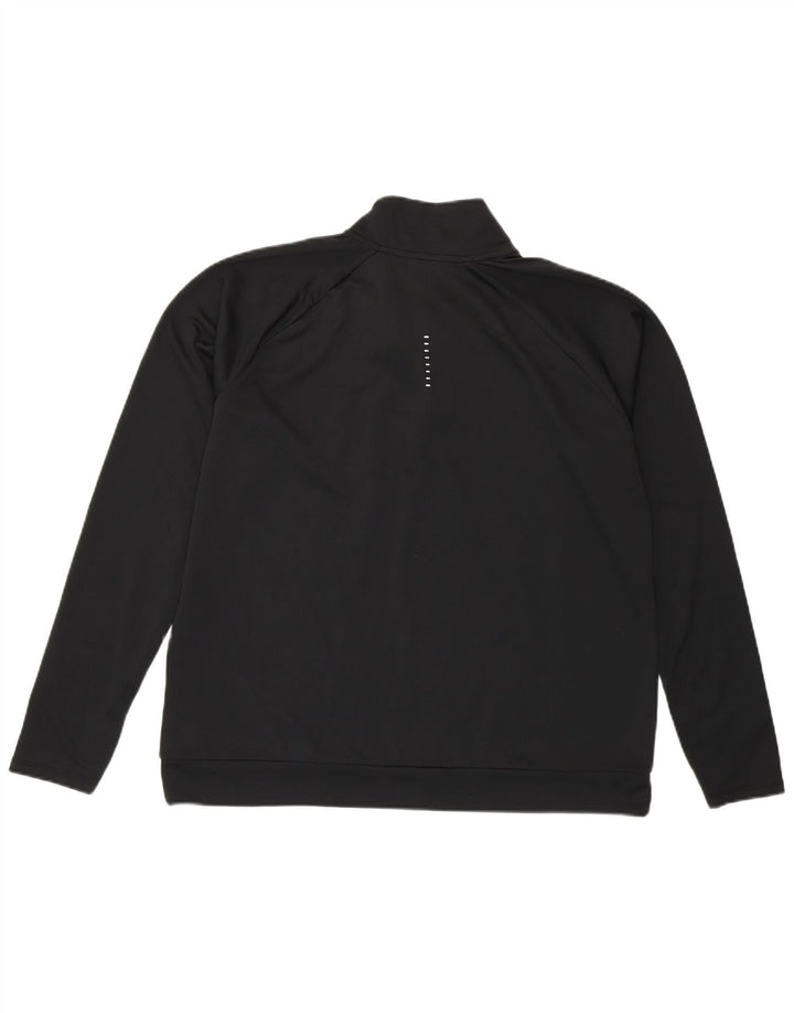 Nike Womens Dri Fit Graphic Pullover Tracksuit Top UK 16 Large Black
