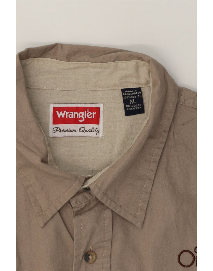WRANGLER Mens Short Sleeve Shirt XL Grey Cotton Vintage Wrangler and Second-Hand Wrangler from Messina Hembry 
