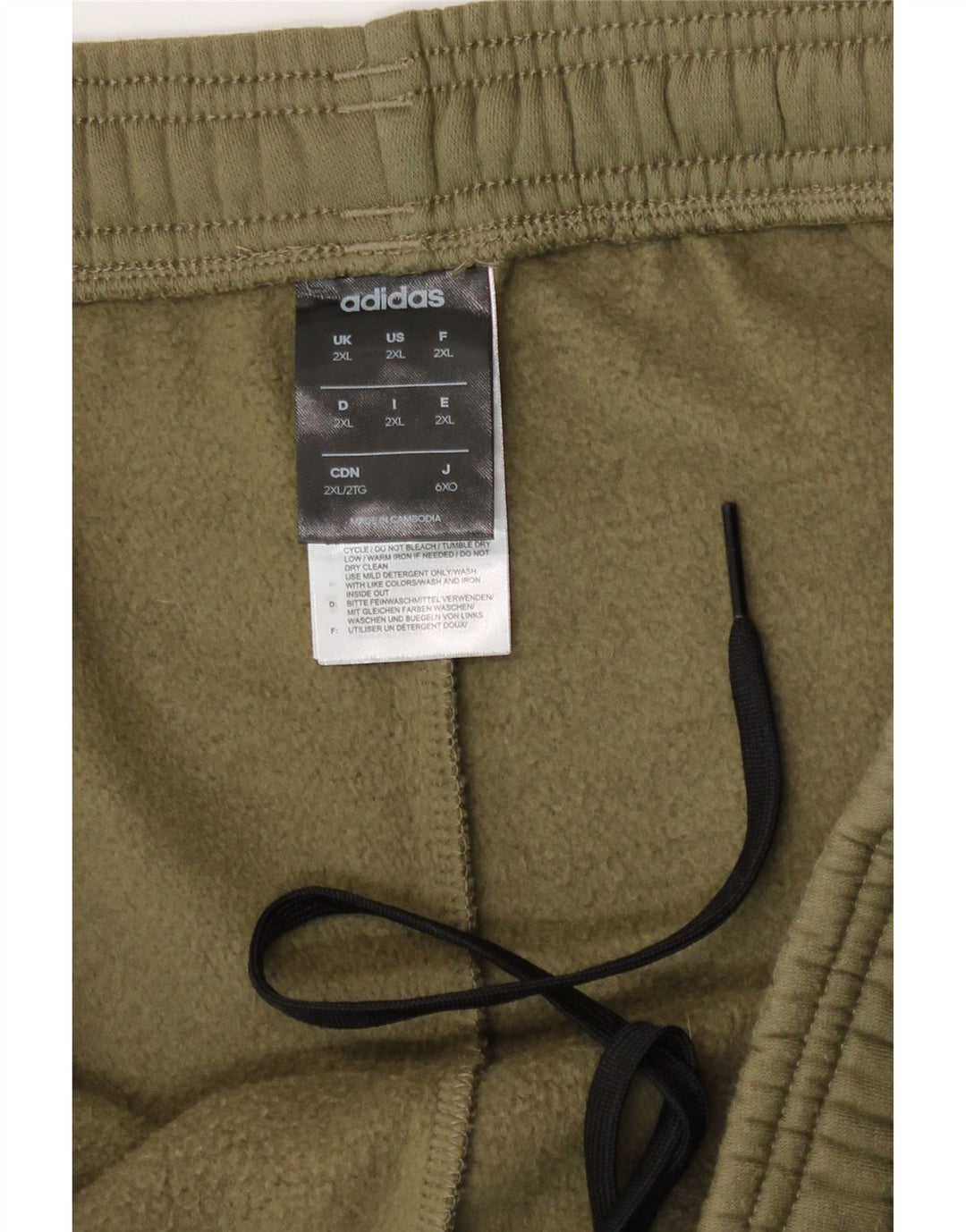 Adidas Mens Graphic Tracksuit Trousers 2XL  Khaki Cotton