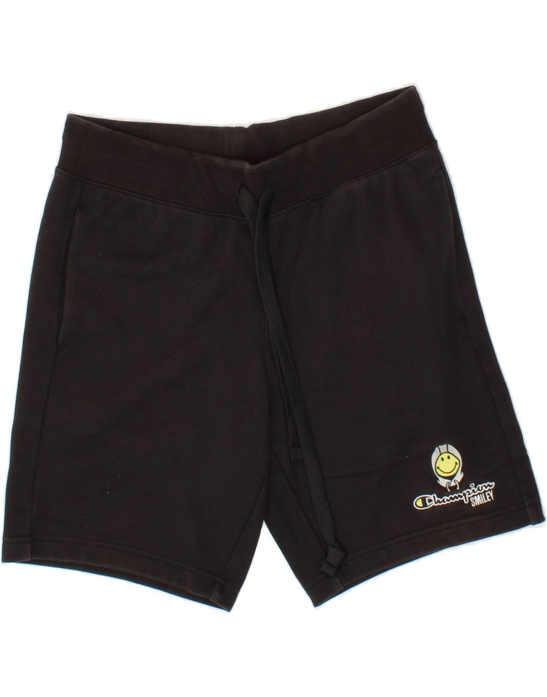 CHAMPION Mens Smiley Sport Shorts Small  Black Cotton Vintage Champion and Second-Hand Champion from Messina Hembry 