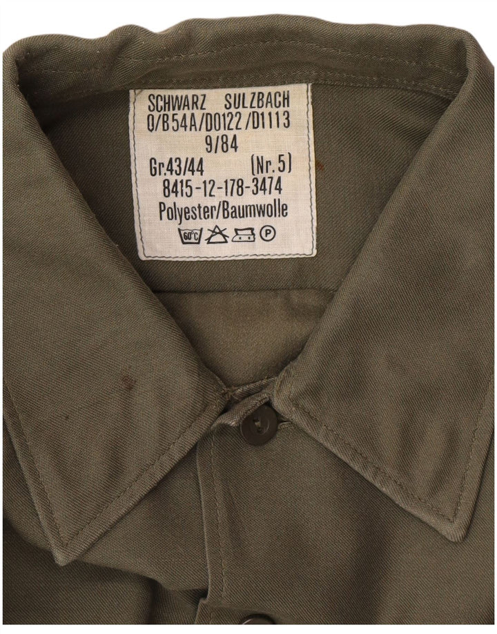 Vintage Mens Shirt Size 43/44 XL Khaki Polyester