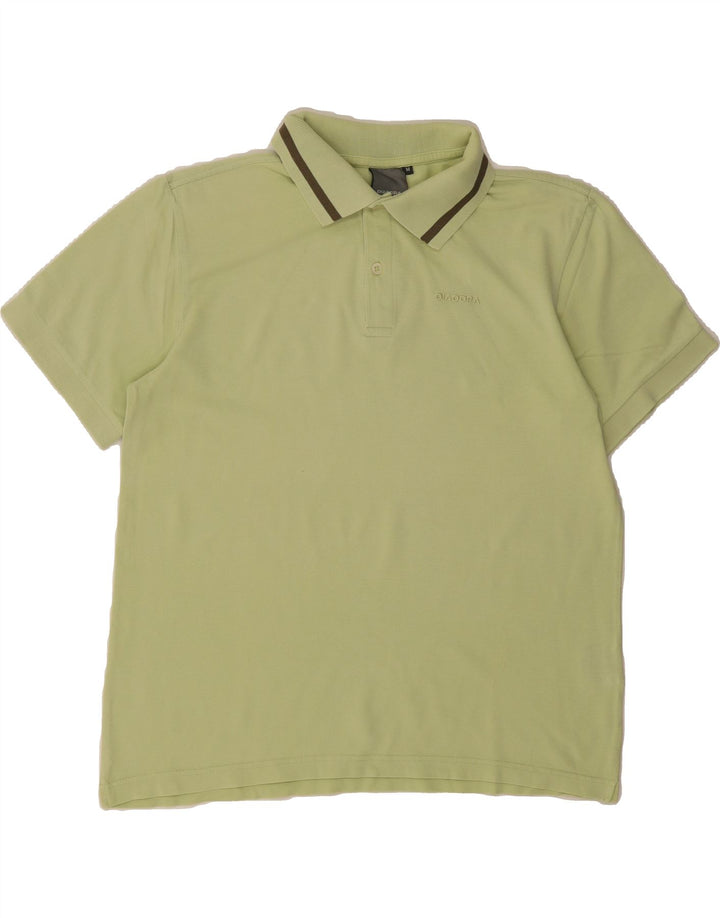 DIADORA Mens Polo Shirt Medium Green Cotton Vintage Diadora and Second-Hand Diadora from Messina Hembry 