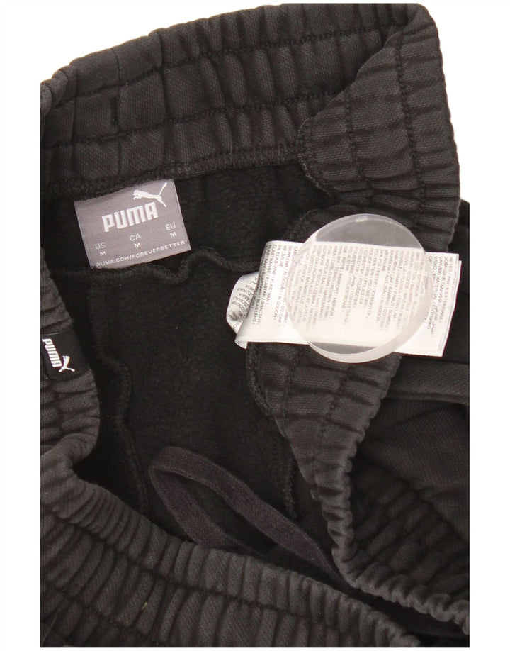 Puma Mens Tracksuit Trousers Joggers Medium Black Cotton