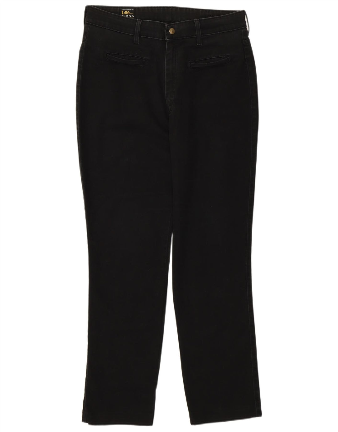 Lee Womens Straight Jeans W34 L28 Black Cotton