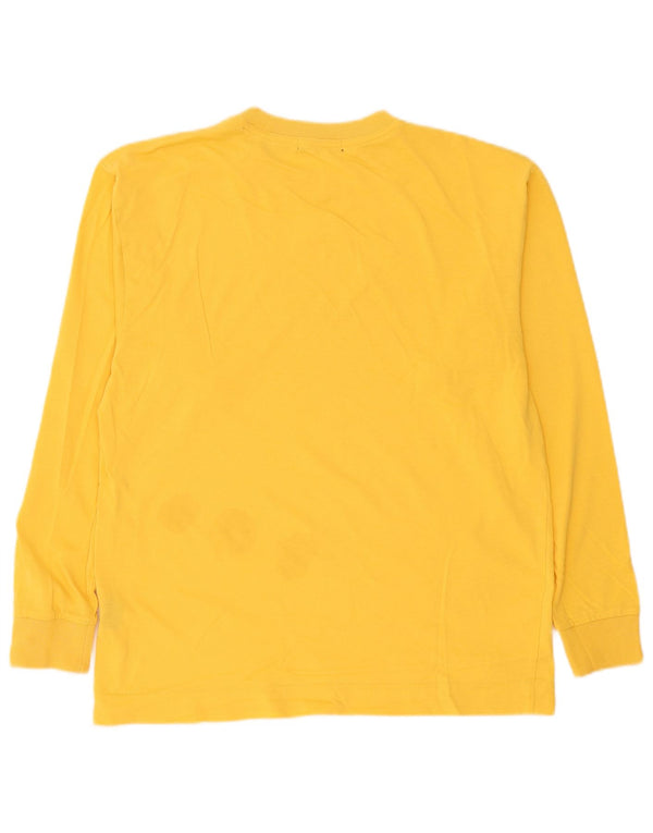 Nautica Mens Graphic Top Long Sleeve Small Yellow Cotton