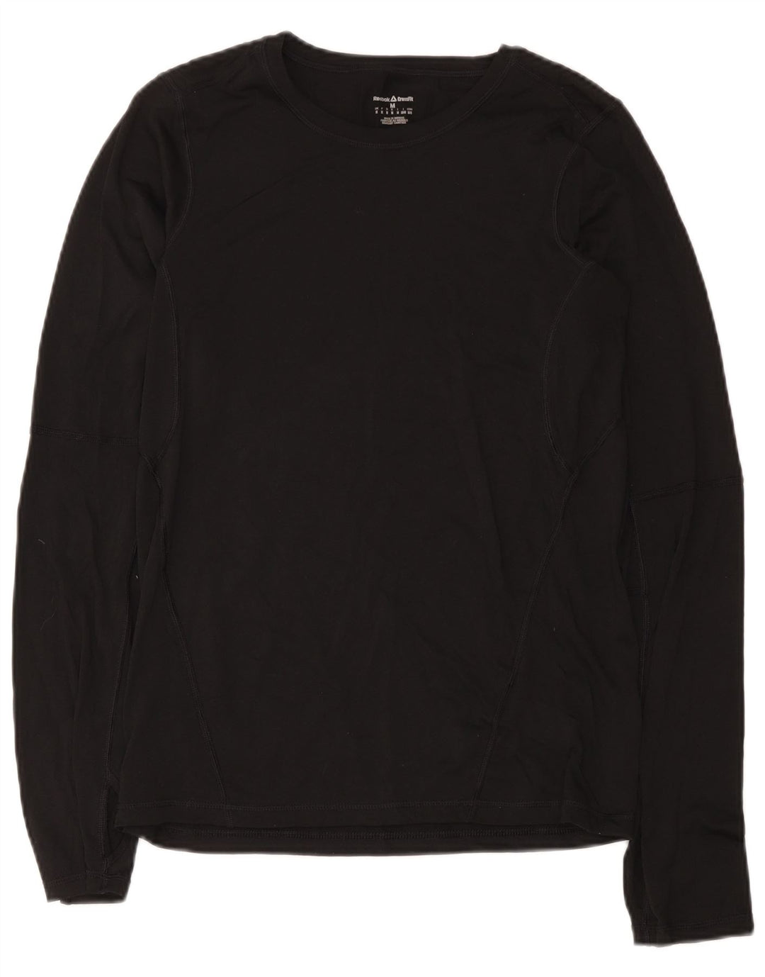 Reebok Mens Cross Fit Top Long Sleeve Medium Black Polyester