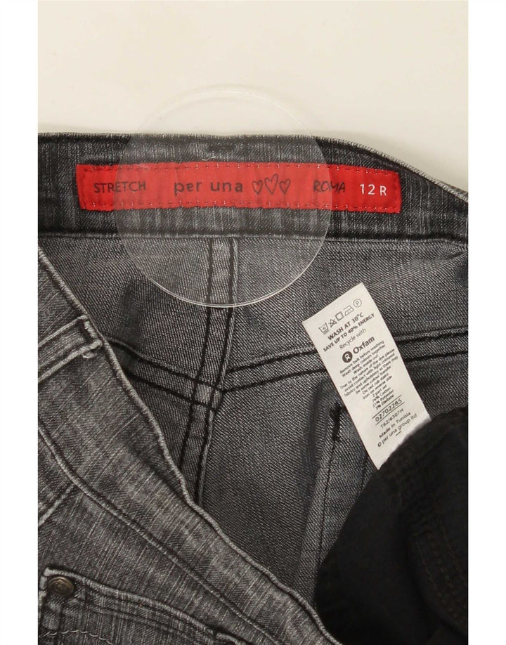 Marks & Spencer Womens Per Una Bootcut Jeans UK 12 Medium W30 L30 Grey