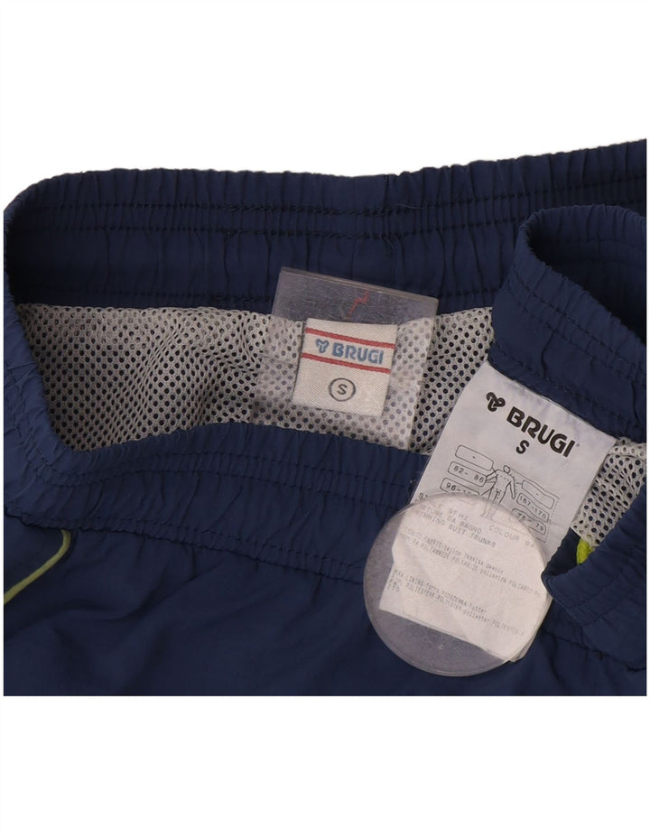 Brugi Mens Swimming Shorts Small  Navy Blue Polyamide