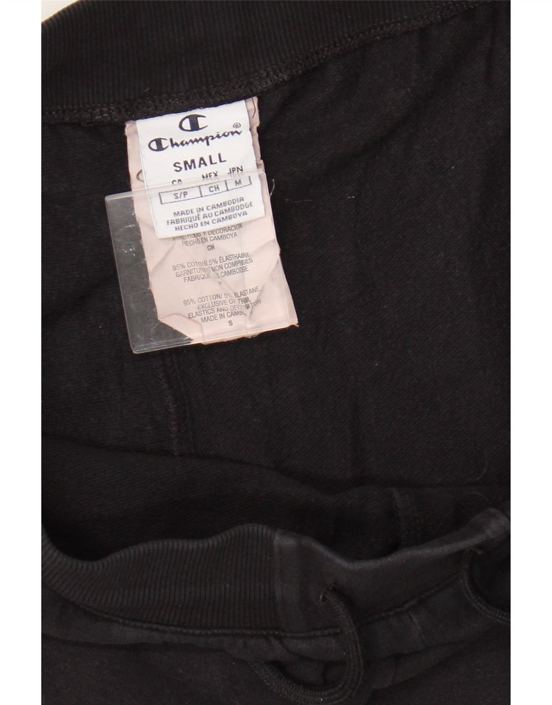 Champion Womens Tracksuit Trousers UK 10 Small Black Cotton