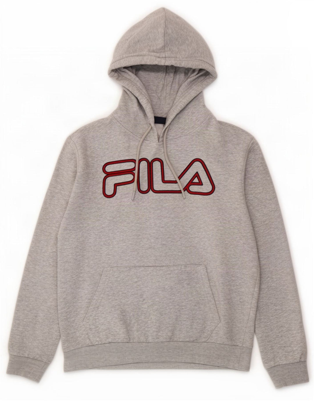 Fila Mens Graphic Hoodie Jumper Medium Grey Cotton
