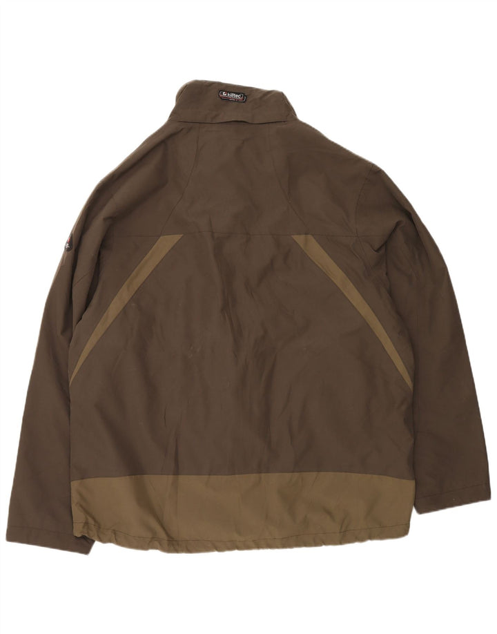 Killtec Mens Windbreaker Jacket UK 44 2XL Khaki Colourblock Polyester
