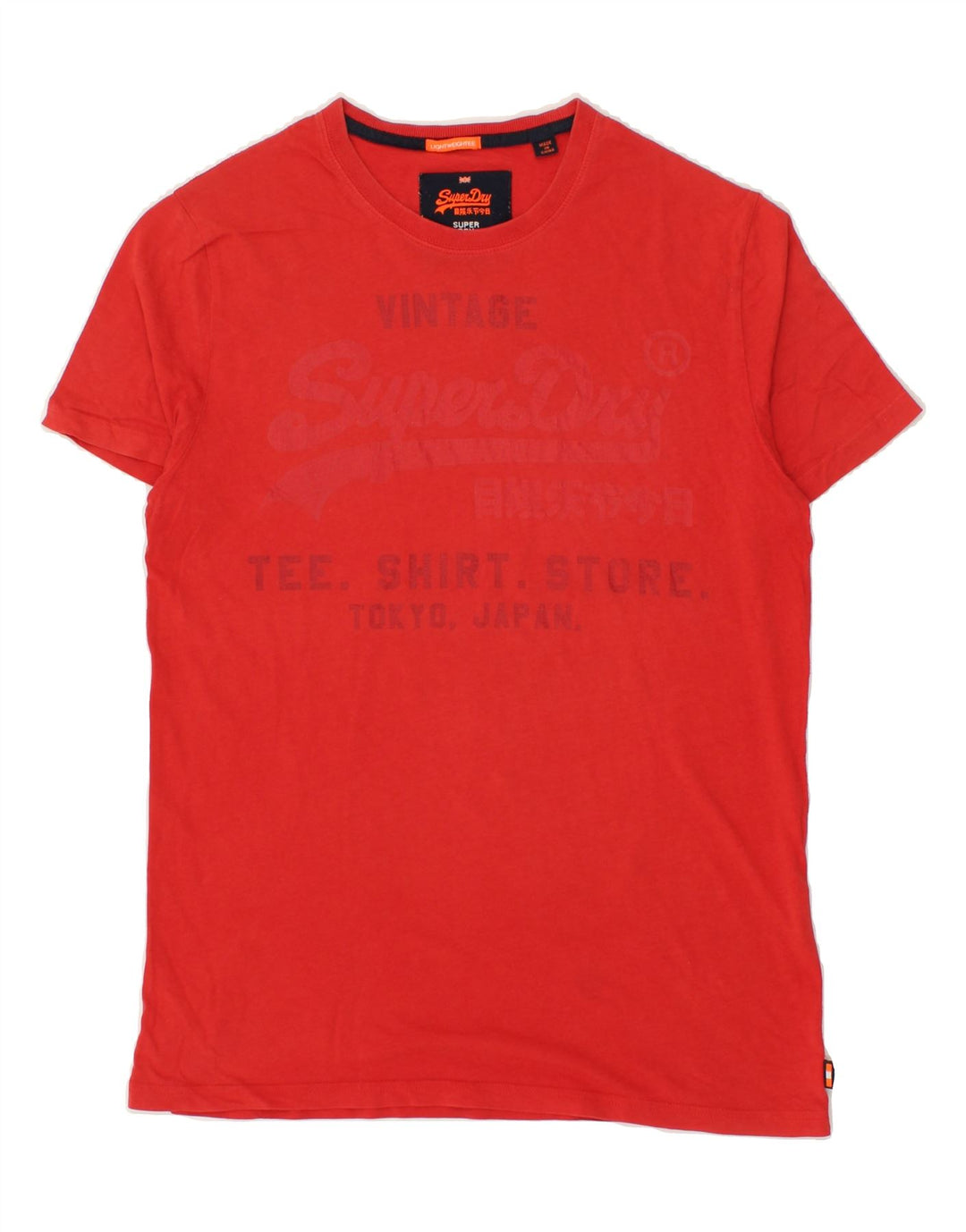 SUPERDRY Mens Graphic T-Shirt Top Medium Red Vintage Superdry and Second-Hand Superdry from Messina Hembry 
