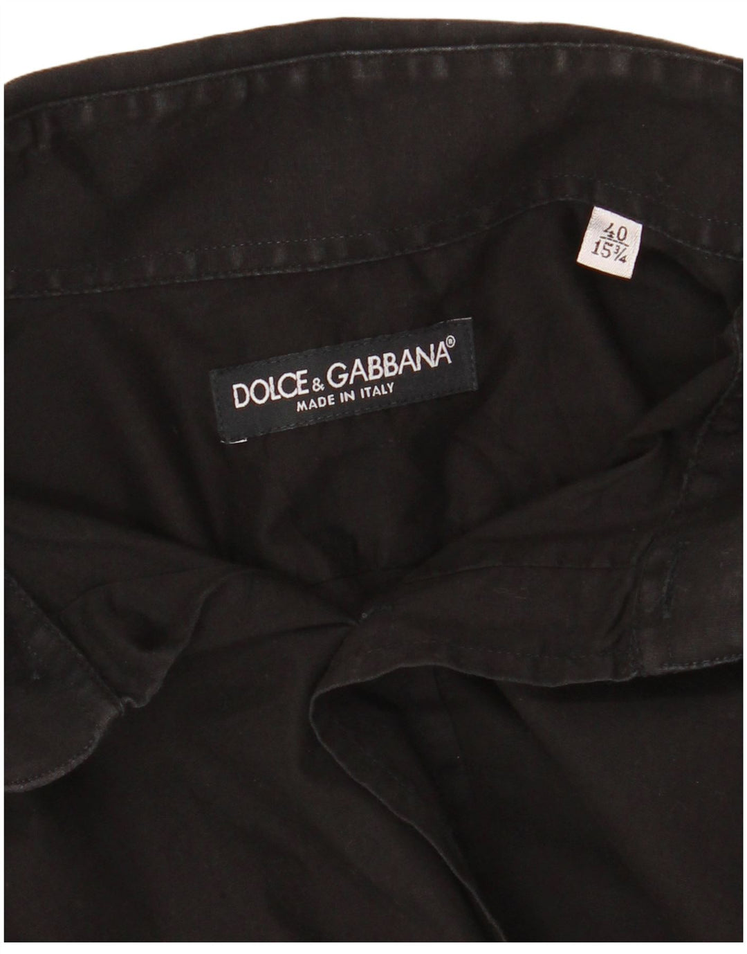 Dolce & Gabbana Mens Shirt Size 40 15 3/4 Medium Black