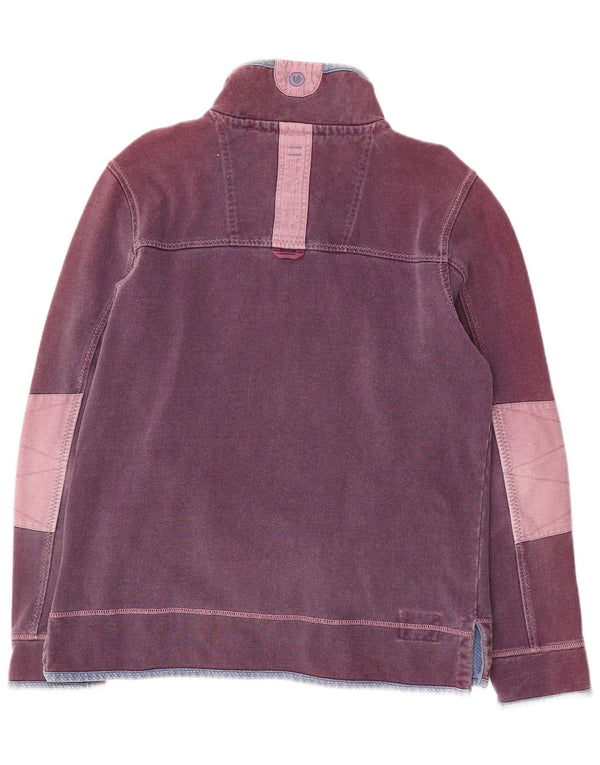 Fat Face Mens Zip Neck Sweatshirt Jumper Medium Purple Cotton