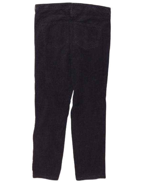 Marks & Spencer Womens Tapered Corduroy Trousers UK 18 XL W36 L29 Navy Blue