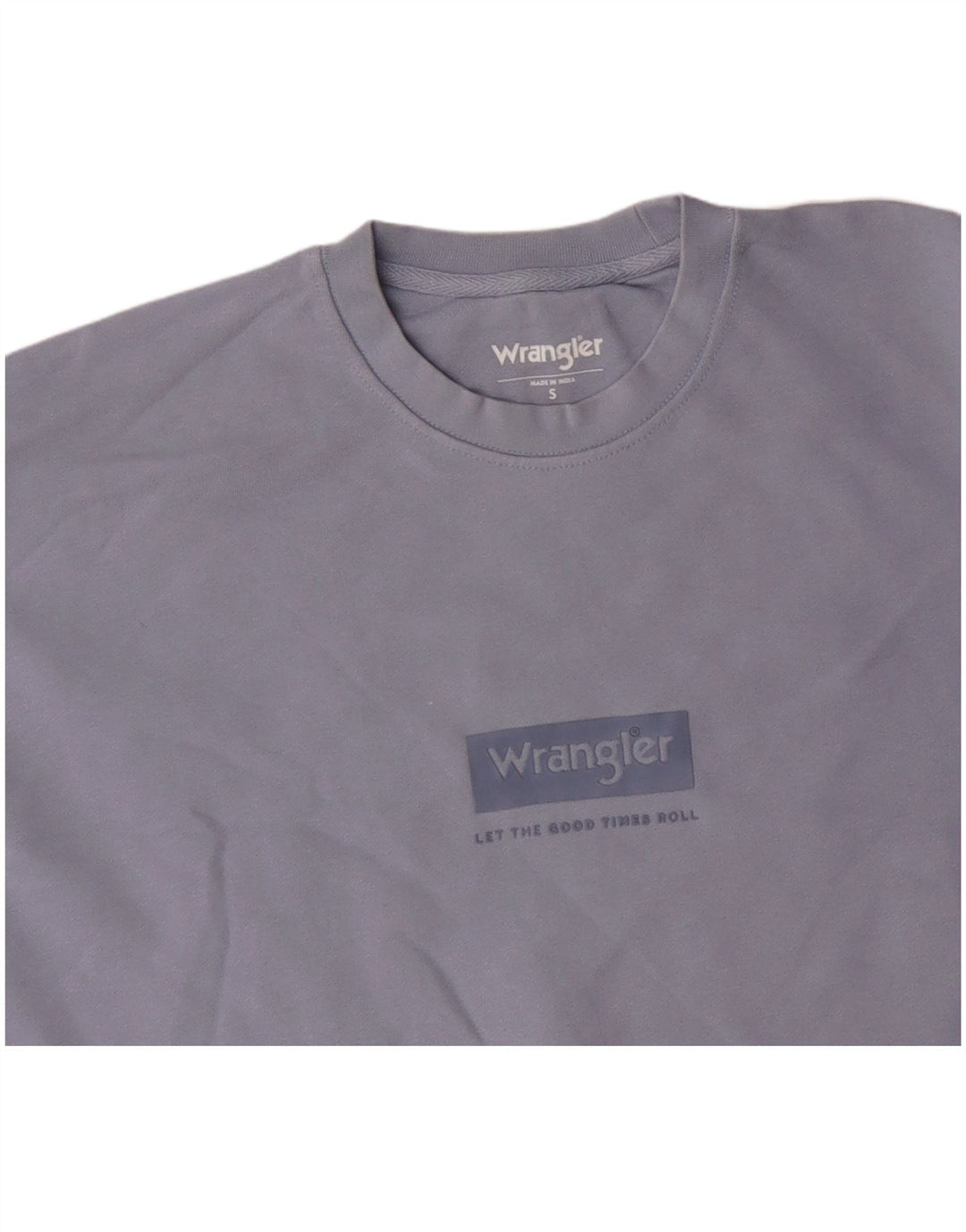 WRANGLER Mens Loose Fit Graphic Sweatshirt Jumper Small Blue Cotton