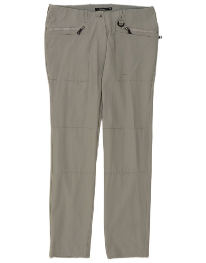 Rohan Womens Slim Cargo Trousers UK 12 Medium W32 L30 Grey Polyamide