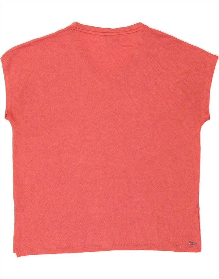 ORVIS Womens Oversized T-Shirt Top UK 16 Large Red Polyester Vintage Orvis and Second-Hand Orvis from Messina Hembry 
