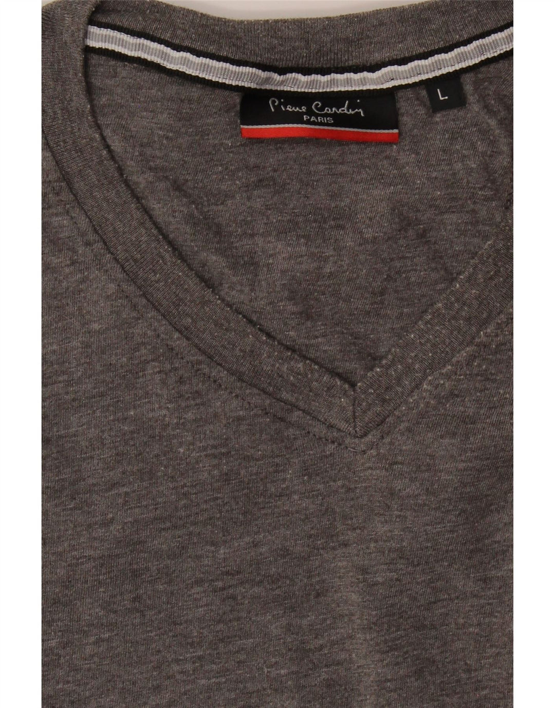 PIERRE CARDIN Mens T-Shirt Top Large Grey Polyester Vintage Pierre Cardin and Second-Hand Pierre Cardin from Messina Hembry 