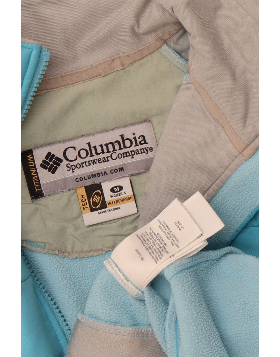 Columbia Womens Titanium Windbreaker Jacket UK 14 Medium Blue Polyester