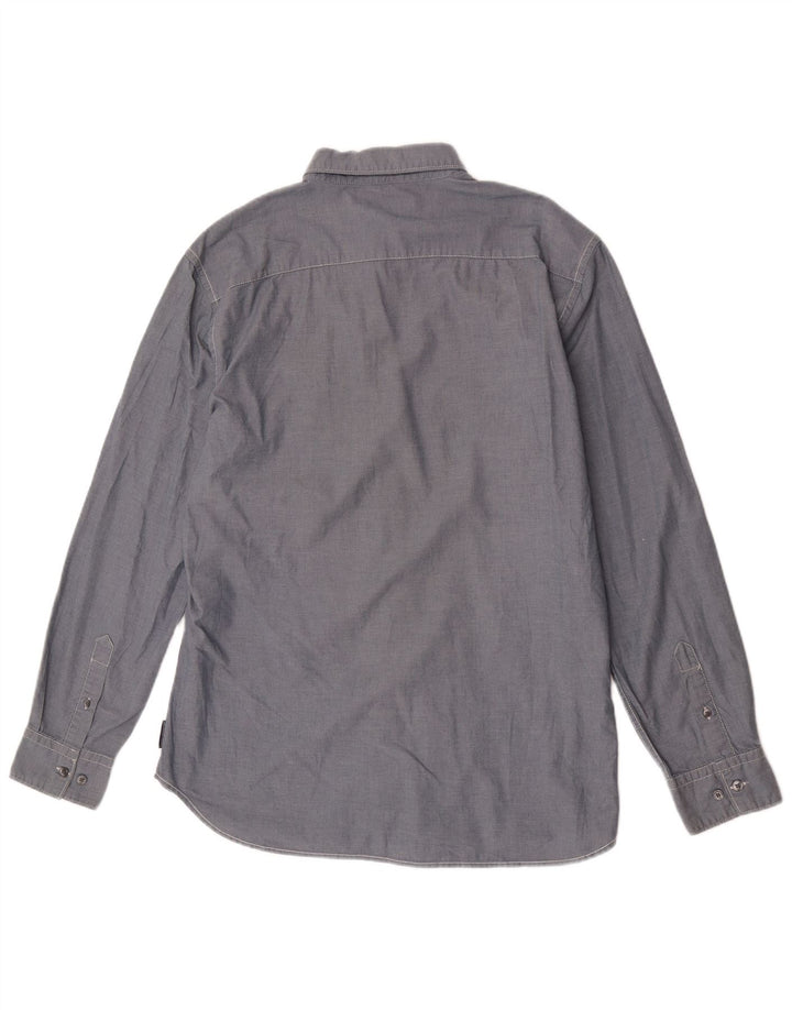 French Connection Mens Shirt Large Blue Cotton