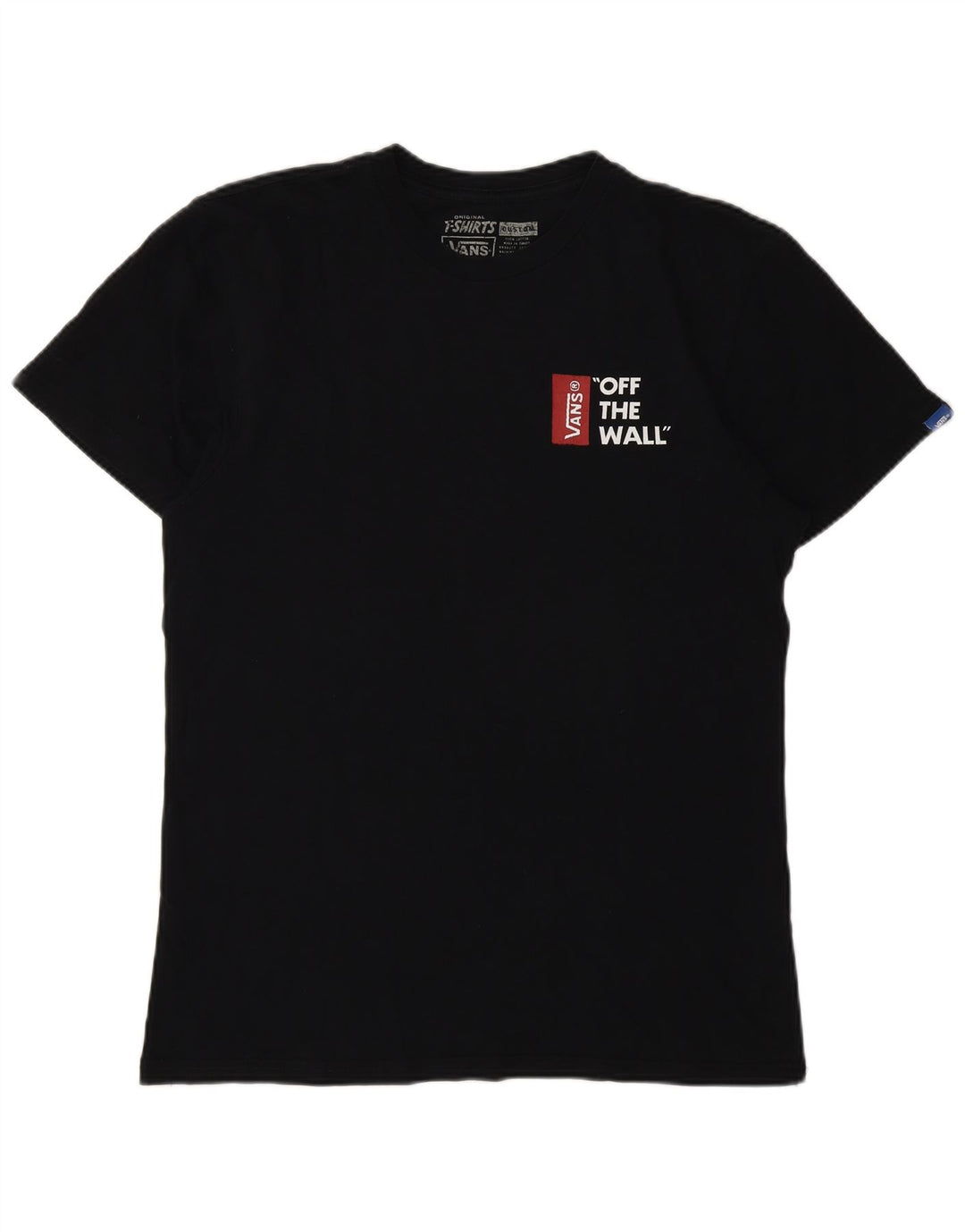 Vans Mens Graphic T-Shirt Top Medium Black Cotton