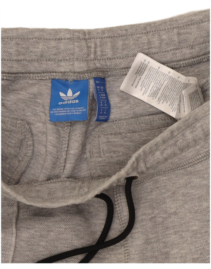 Adidas Mens Capri Tracksuit Trousers Medium Grey Flecked Cotton
