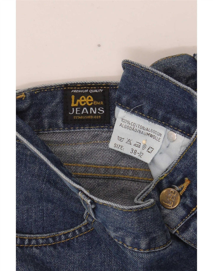 Lee Mens Straight Jeans W38 L32 Blue Cotton