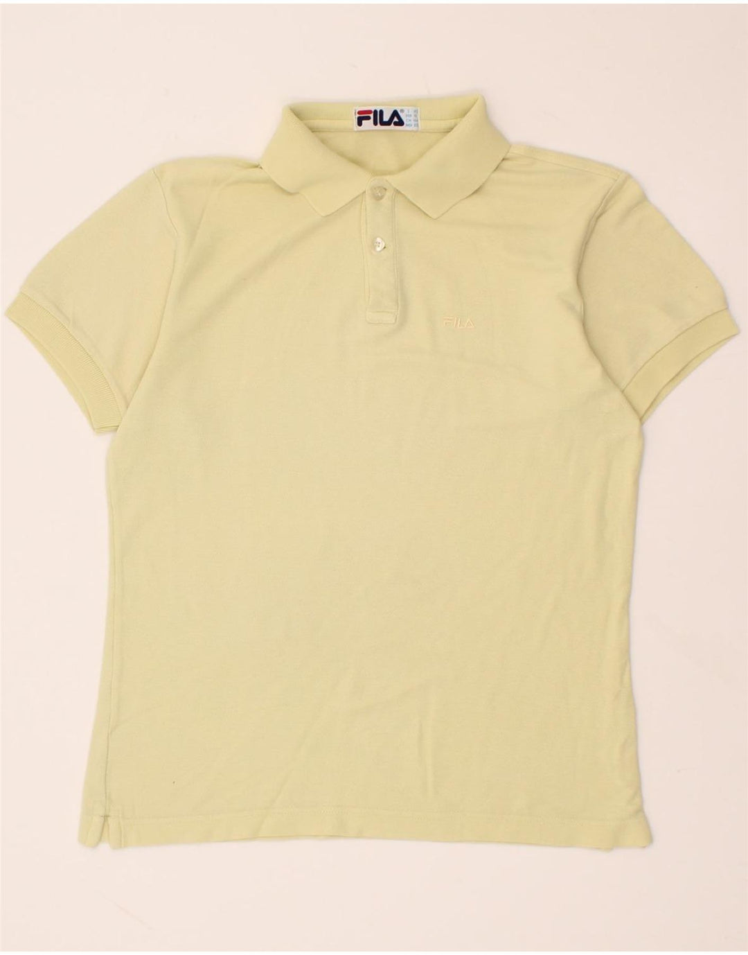 FILA Boys Polo Shirt 13-14 Years Large Yellow Vintage Fila and Second-Hand Fila from Messina Hembry 