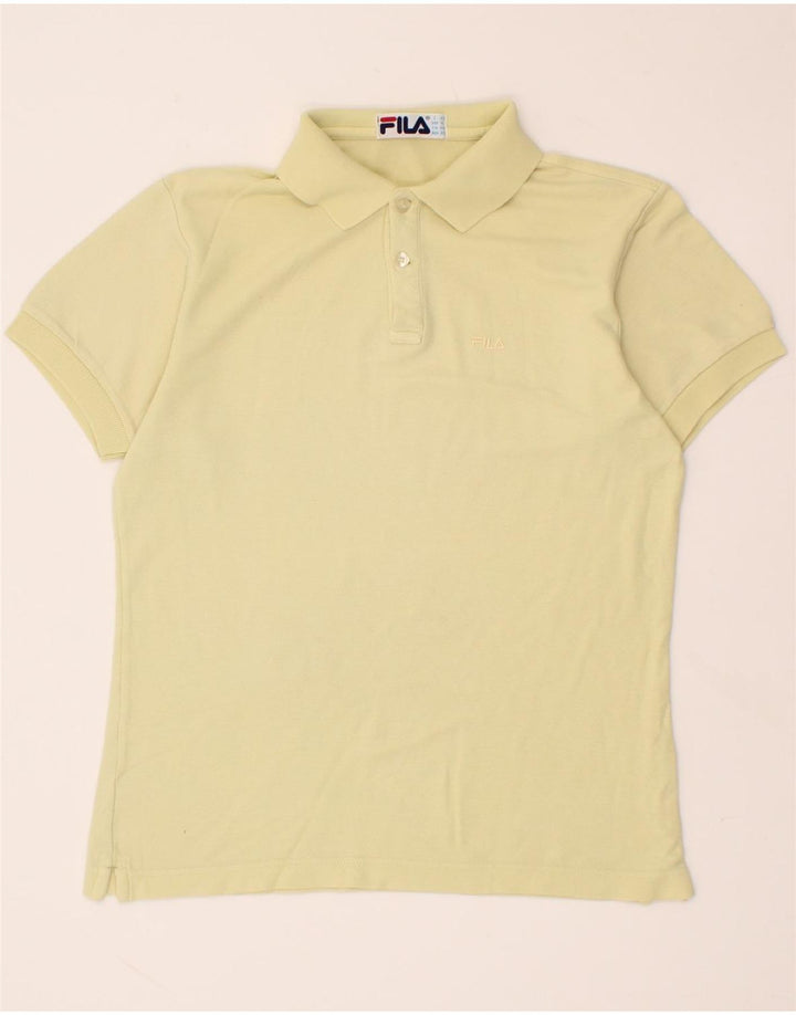 FILA Boys Polo Shirt 13-14 Years Large Yellow Vintage Fila and Second-Hand Fila from Messina Hembry 