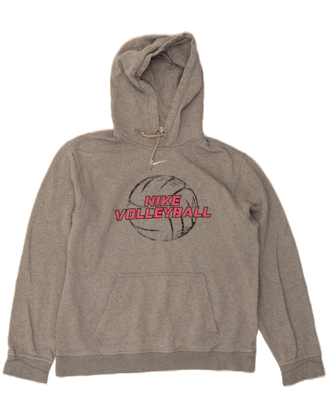 NIKE Mens Graphic Hoodie Jumper Medium Grey Cotton Vintage Nike and Second-Hand Nike from Messina Hembry 